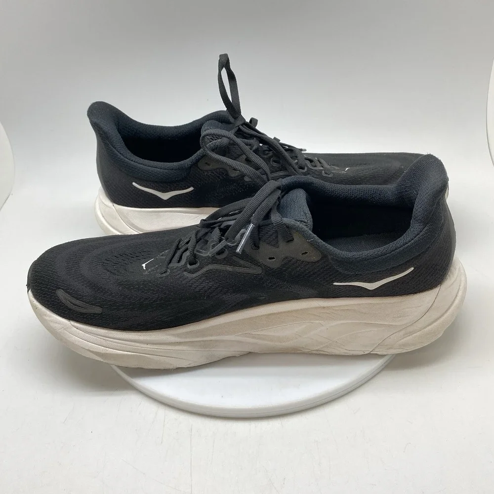 Hoka One One Sneakers Mens 12 D Arahi 8 1168690 BWHT Black Running Gym Shoes